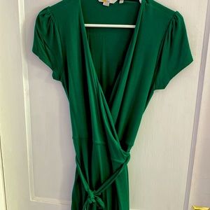 Emerald green. Wrap dress. Simply lovely